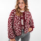 Knit Cardigan Leo Triple Bow - Dark Berry