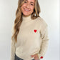 ZWEITELIEBE 01 Love Collar Heartfelt Pullover - beigebraun vom Umtausch ausgeschlossen