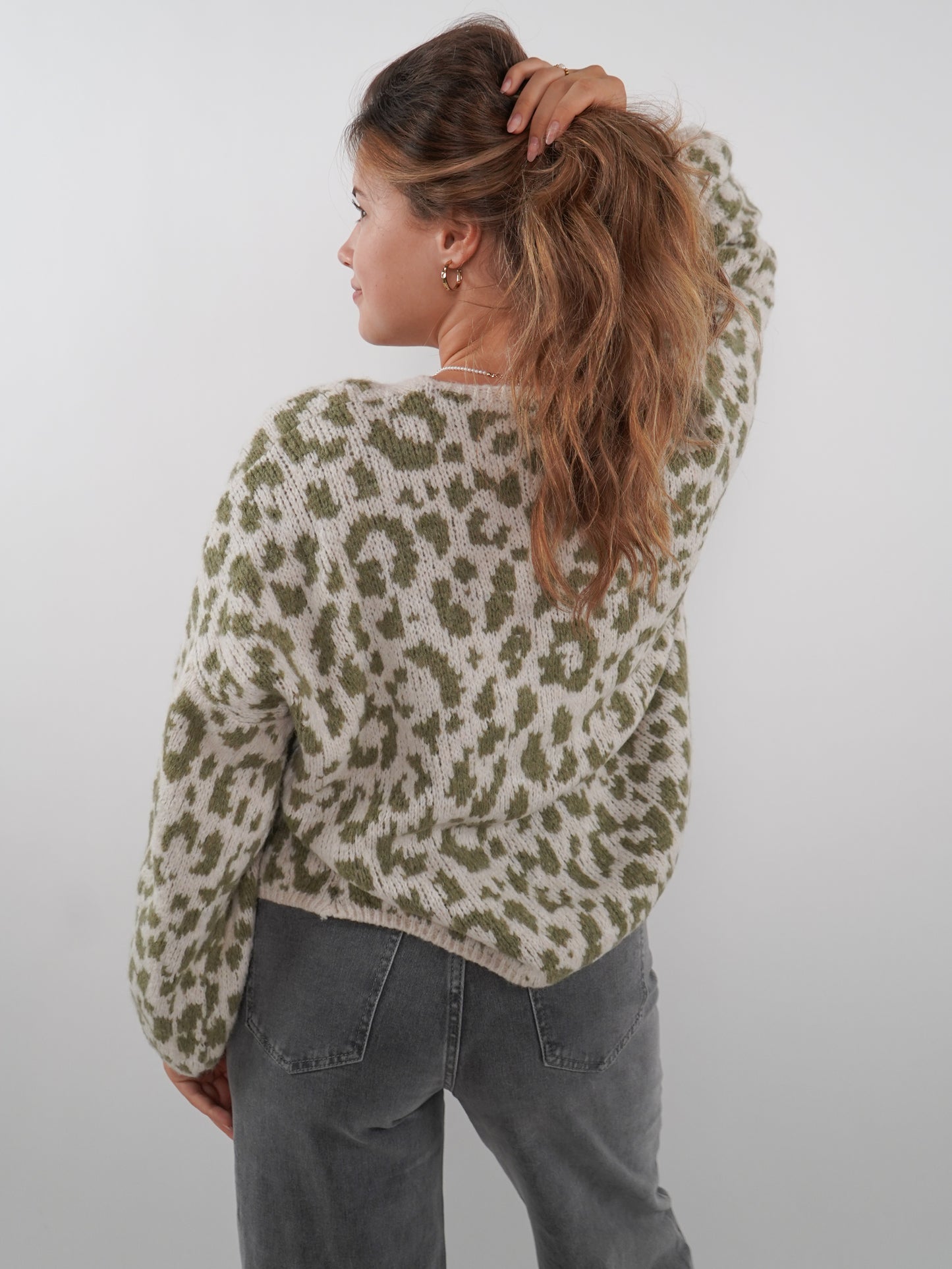 Knit Cardigan Leo - Khaki/Beige