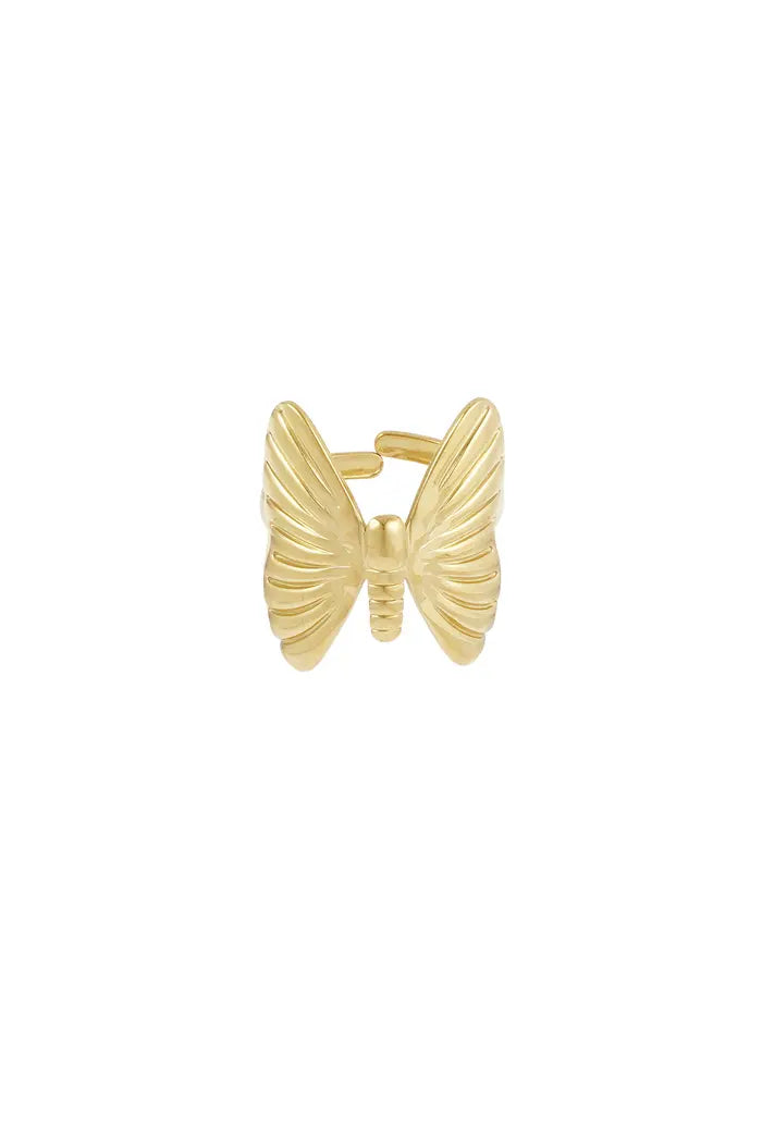 Butterfly Ring - Gold Silber