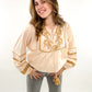 Boho Bluse Indi - beige/gold