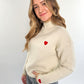 ZWEITELIEBE 01 Love Collar Heartfelt Pullover - beigebraun vom Umtausch ausgeschlossen