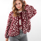 Knit Cardigan Leo Triple Bow - Dark Berry