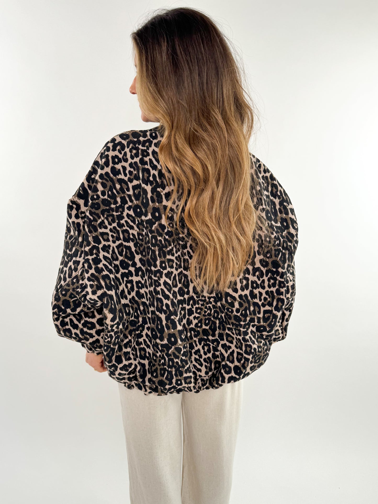 Bomberjacke Leopard - braun