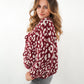 Knit Cardigan Leo Triple Bow - Dark Berry