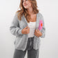 HAPPY VIBES Strickjacke - Grau