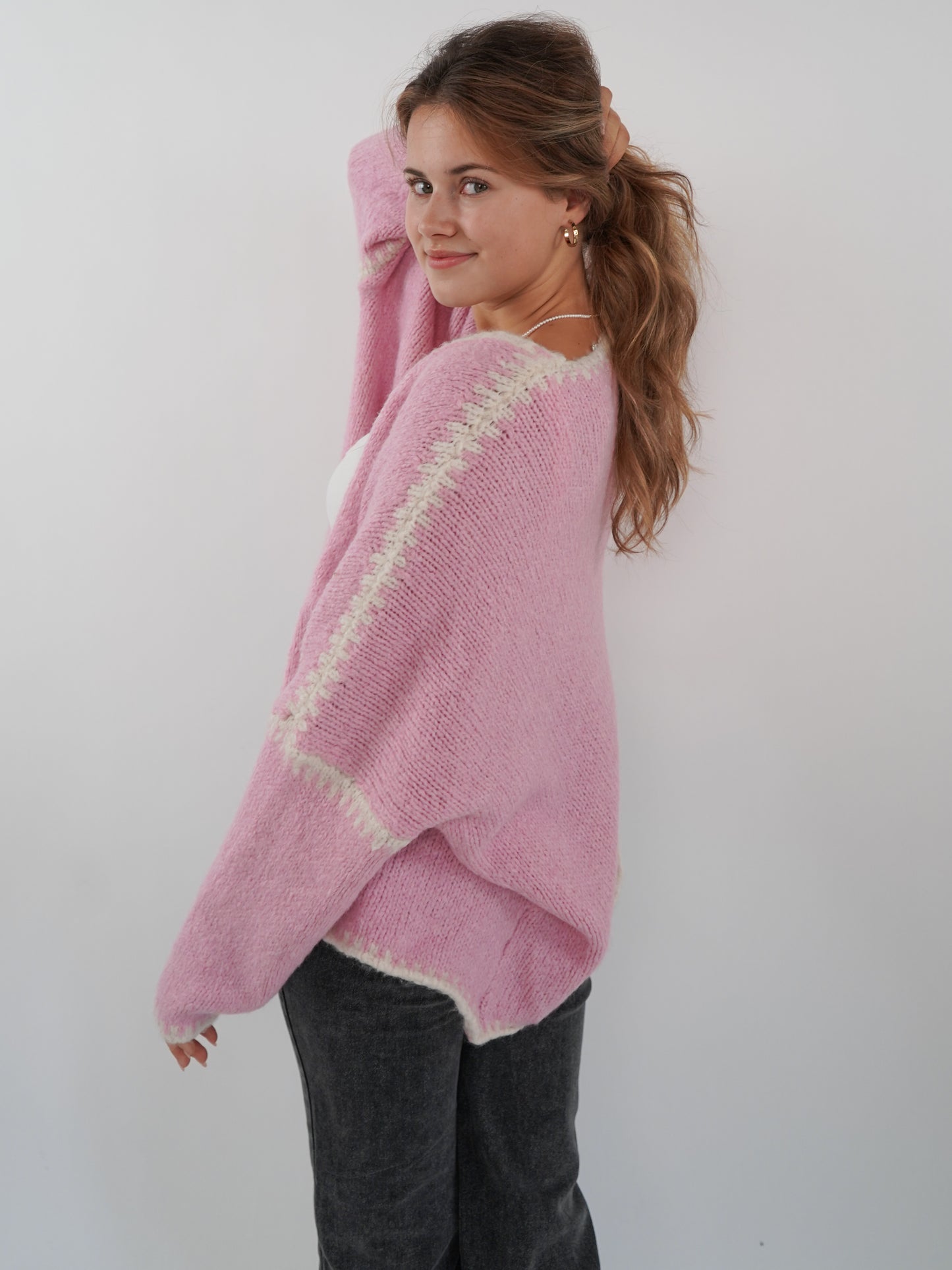 Knit Cardigan strawberry and cream - Hellrosa