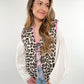 Weste Leopardenmuster - beige / rosa