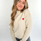 ZWEITELIEBE 01 Love Collar Heartfelt Pullover - beigebraun vom Umtausch ausgeschlossen