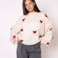 Arrow & Heart Sweater - Creme