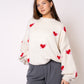 Arrow & Heart Sweater - Creme