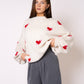 Arrow & Heart Sweater - Creme