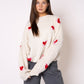 Arrow & Heart Sweater - Creme