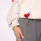 Arrow & Heart Sweater - Creme