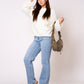 Straight Leg Jeans - Denim Blue