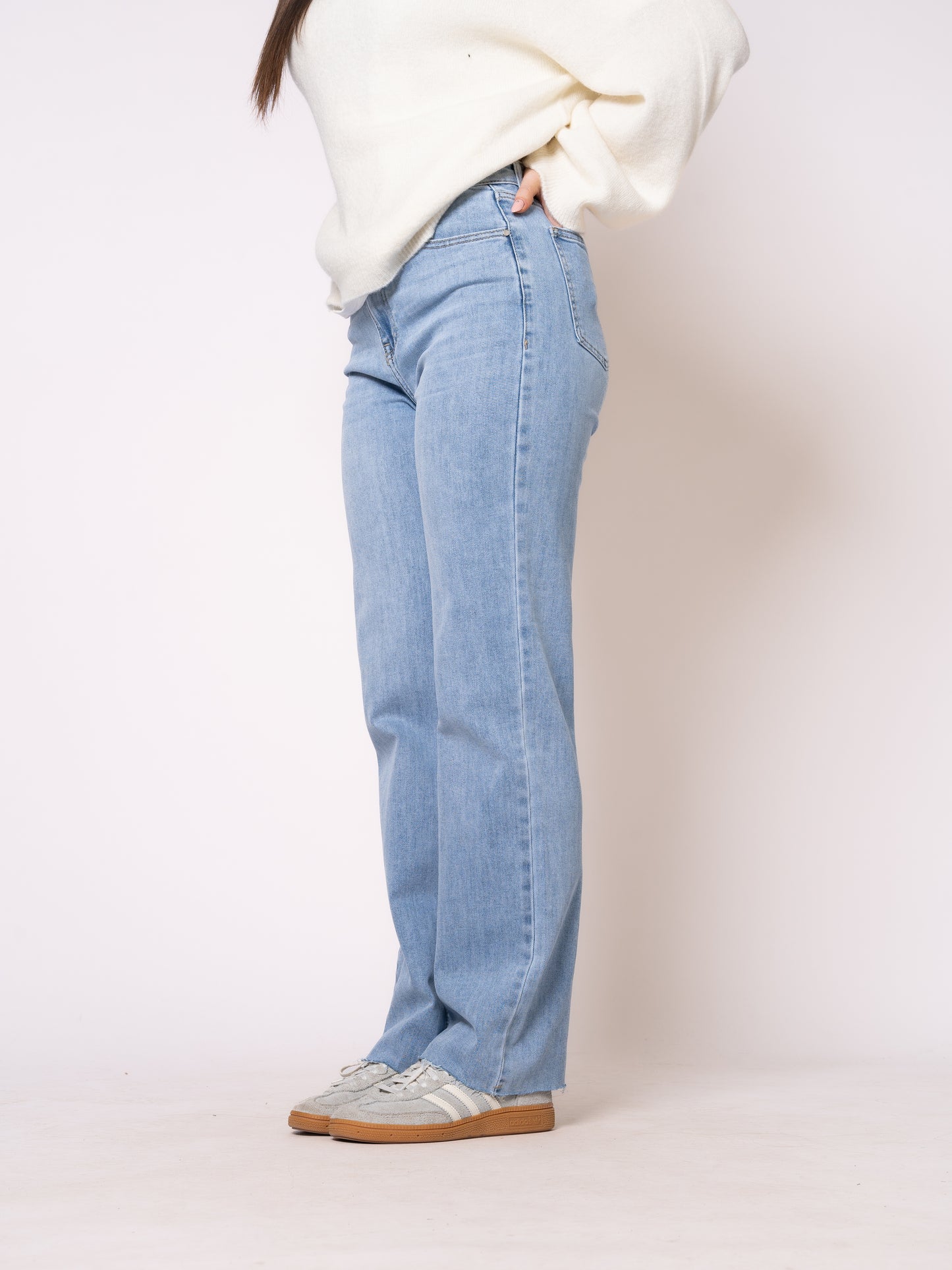 Straight Leg Jeans - Denim Blue