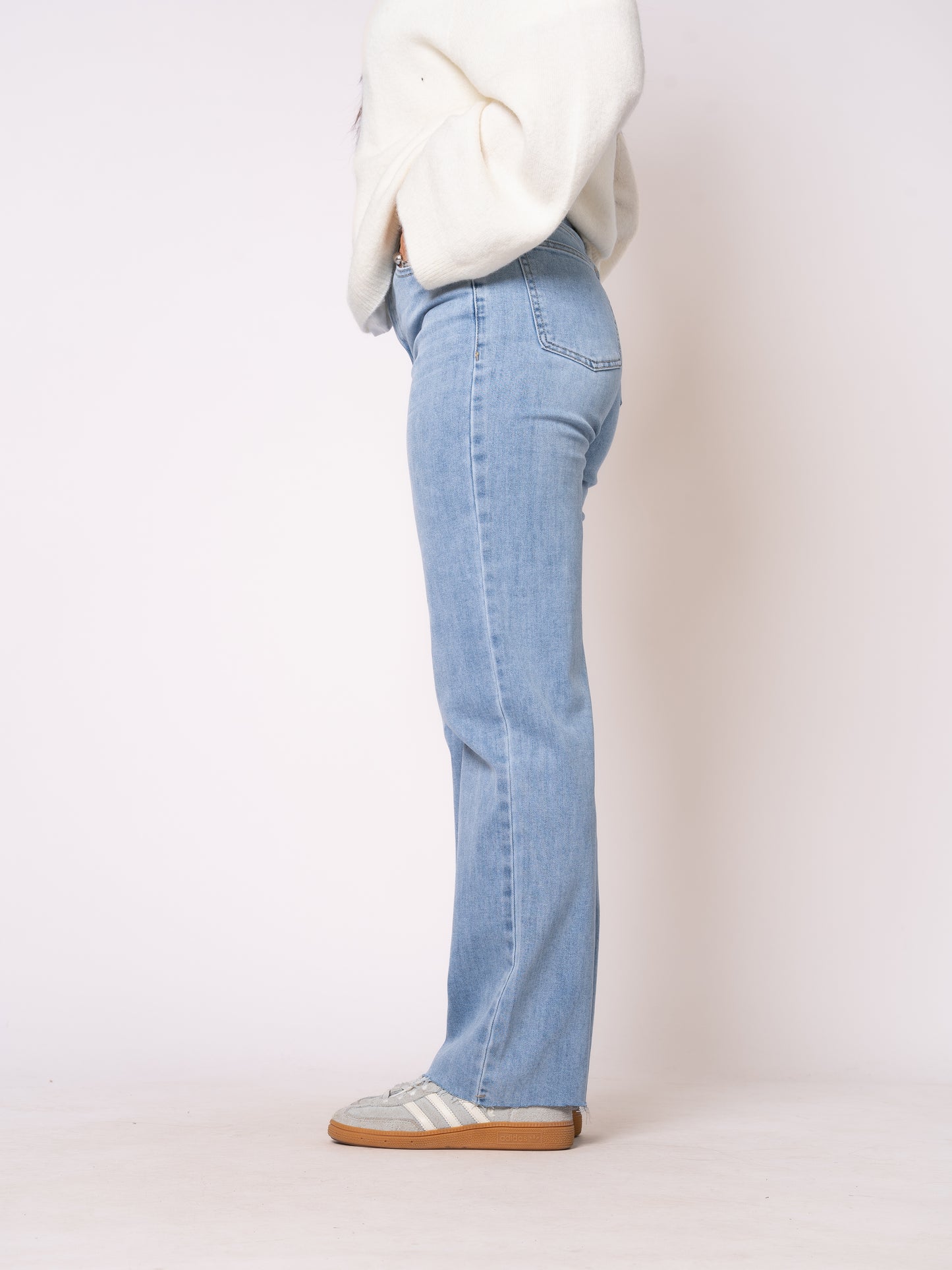 Straight Leg Jeans - Denim Blue