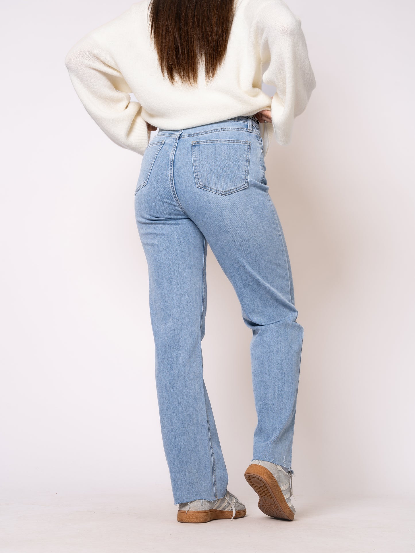 Straight Leg Jeans - Denim Blue