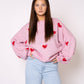 Arrow & Heart Sweater - Rosa