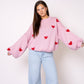 Arrow & Heart Sweater - Rosa