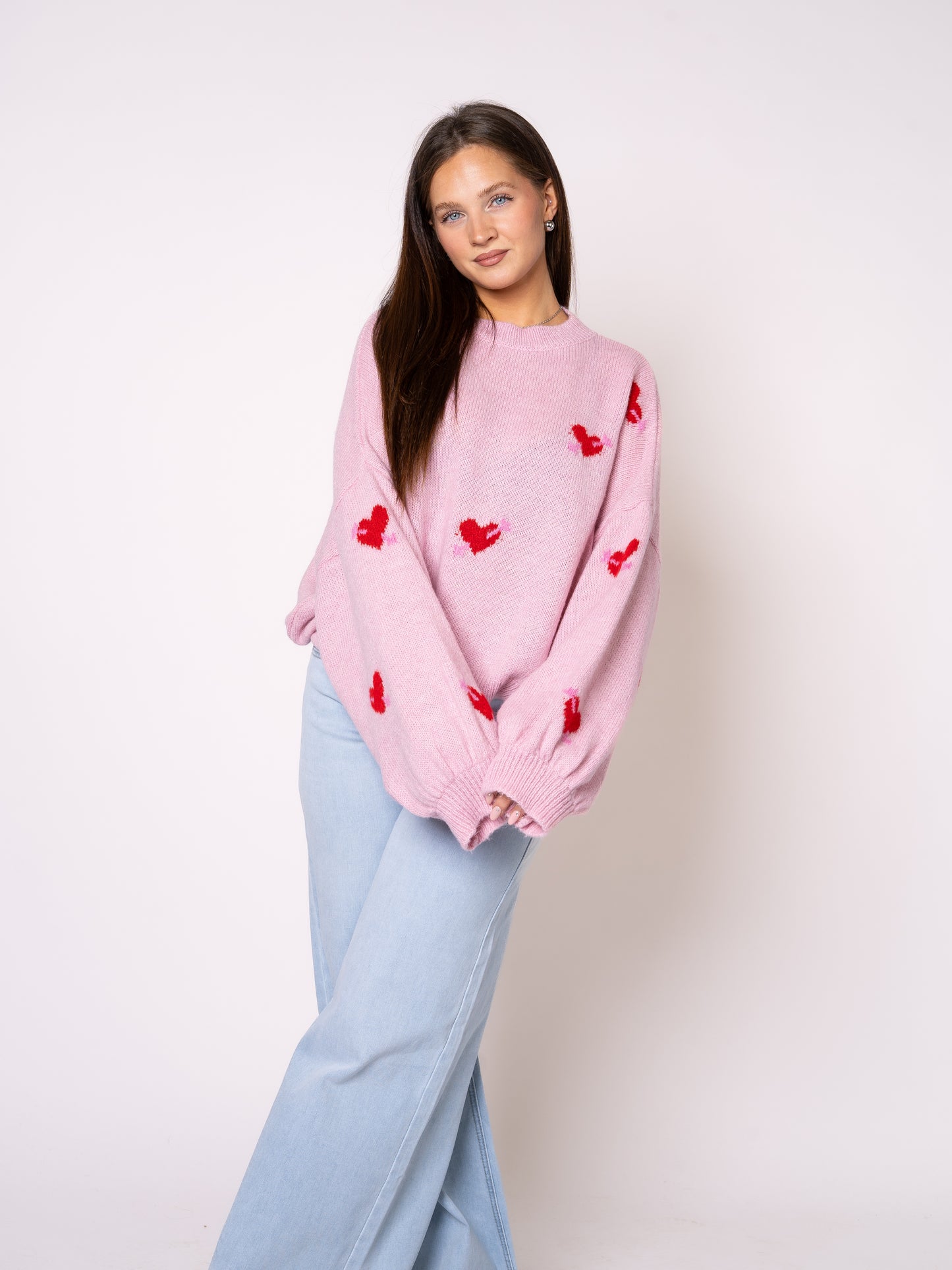 Arrow & Heart Sweater - Rosa