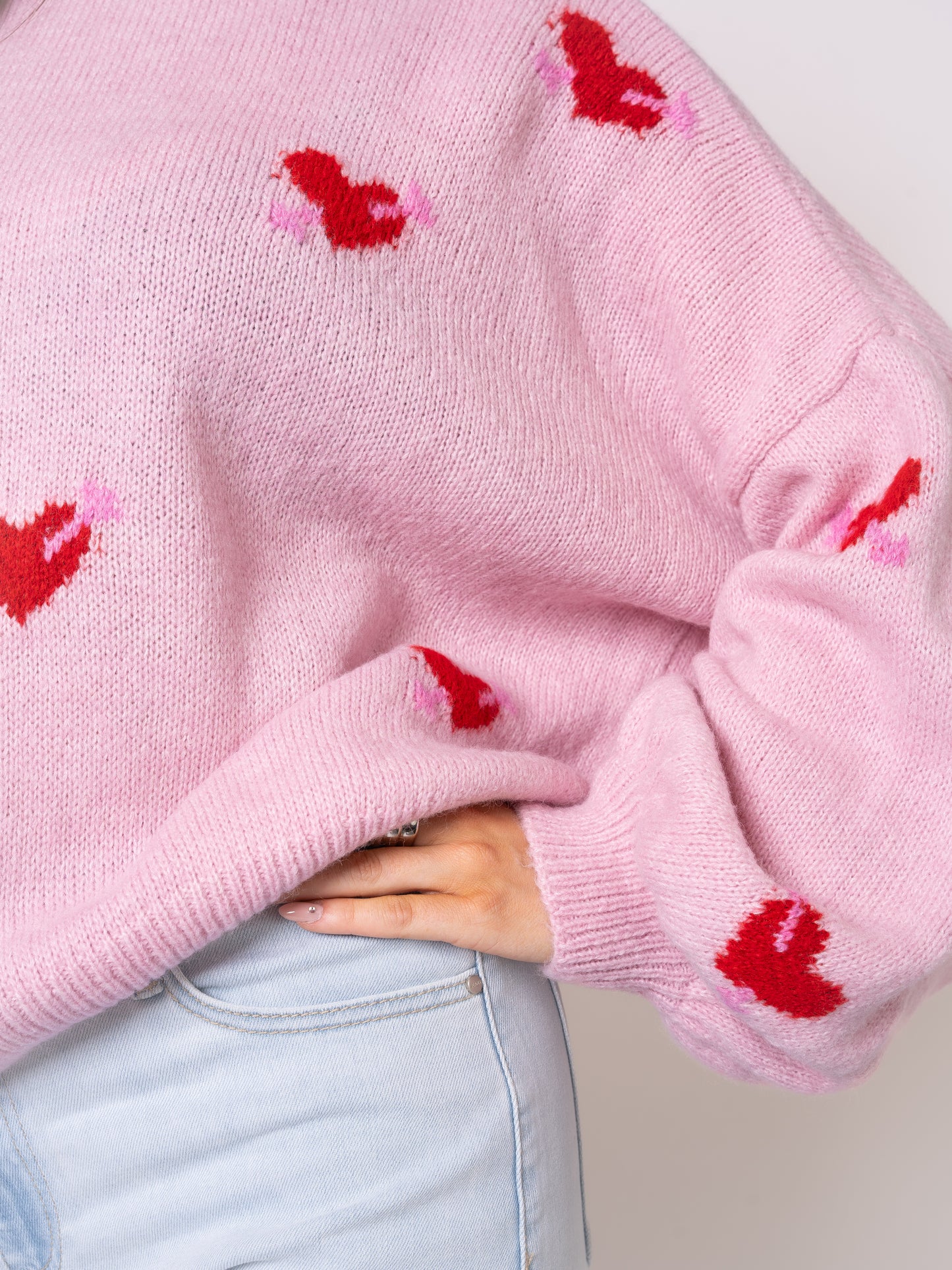 Arrow & Heart Sweater - Rosa