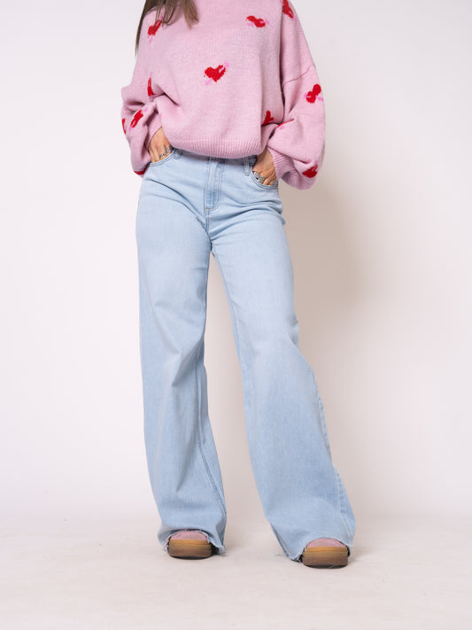 Wide Leg Jeans Mathilda - Light Blue