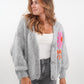 HAPPY VIBES Strickjacke - Grau