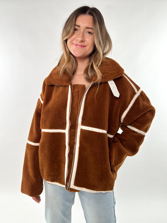 Jacke Brown White