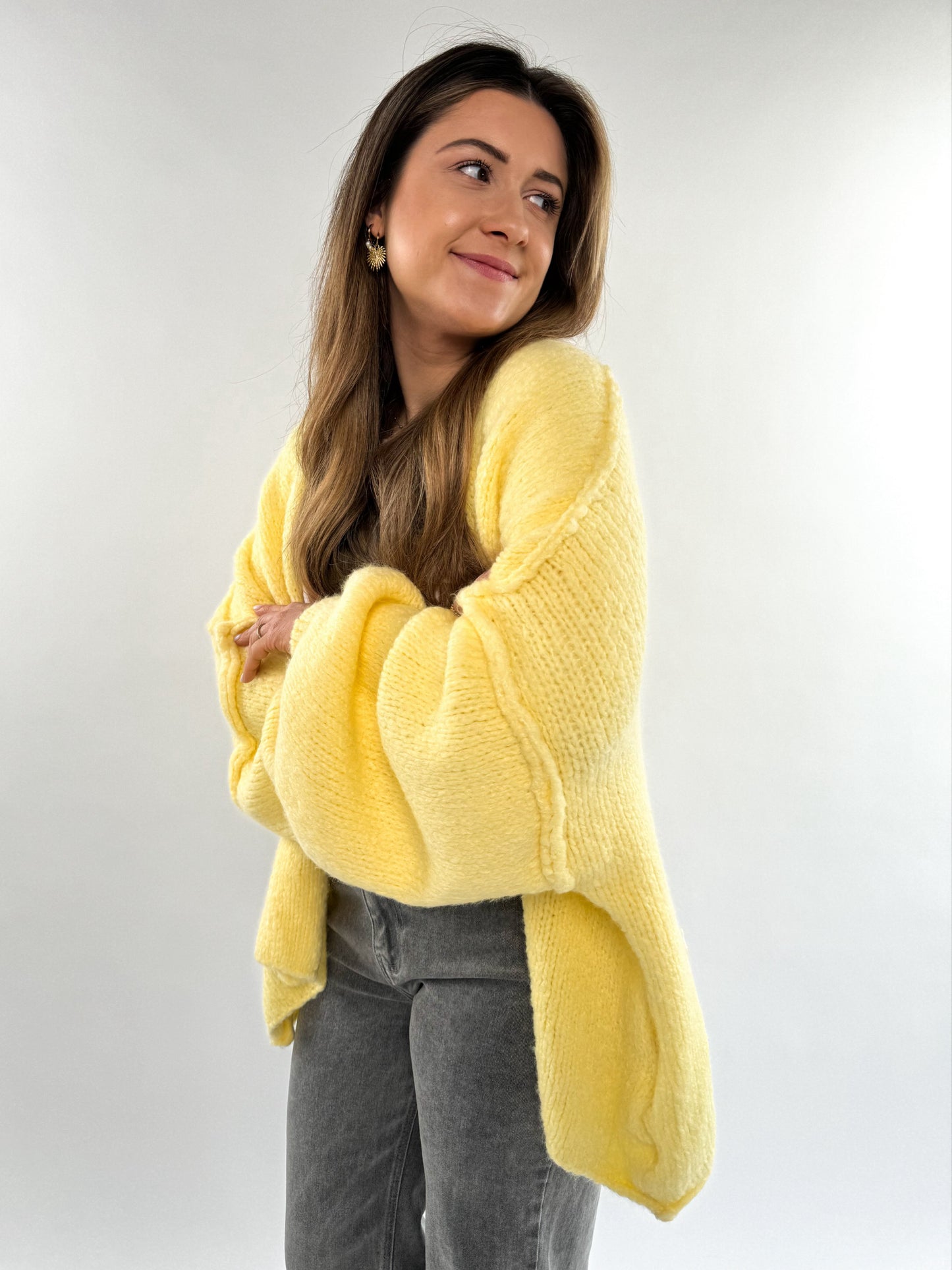 Spring flauschig Cardigan - gelb