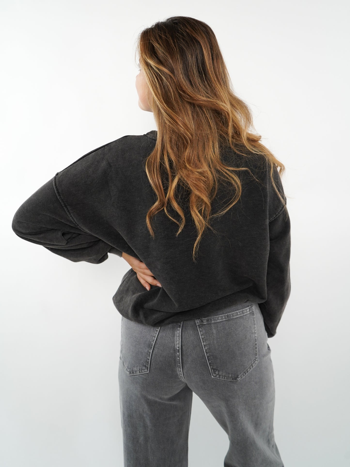 Mon Chéri Summer Sweatshirt - Washed Schwarz