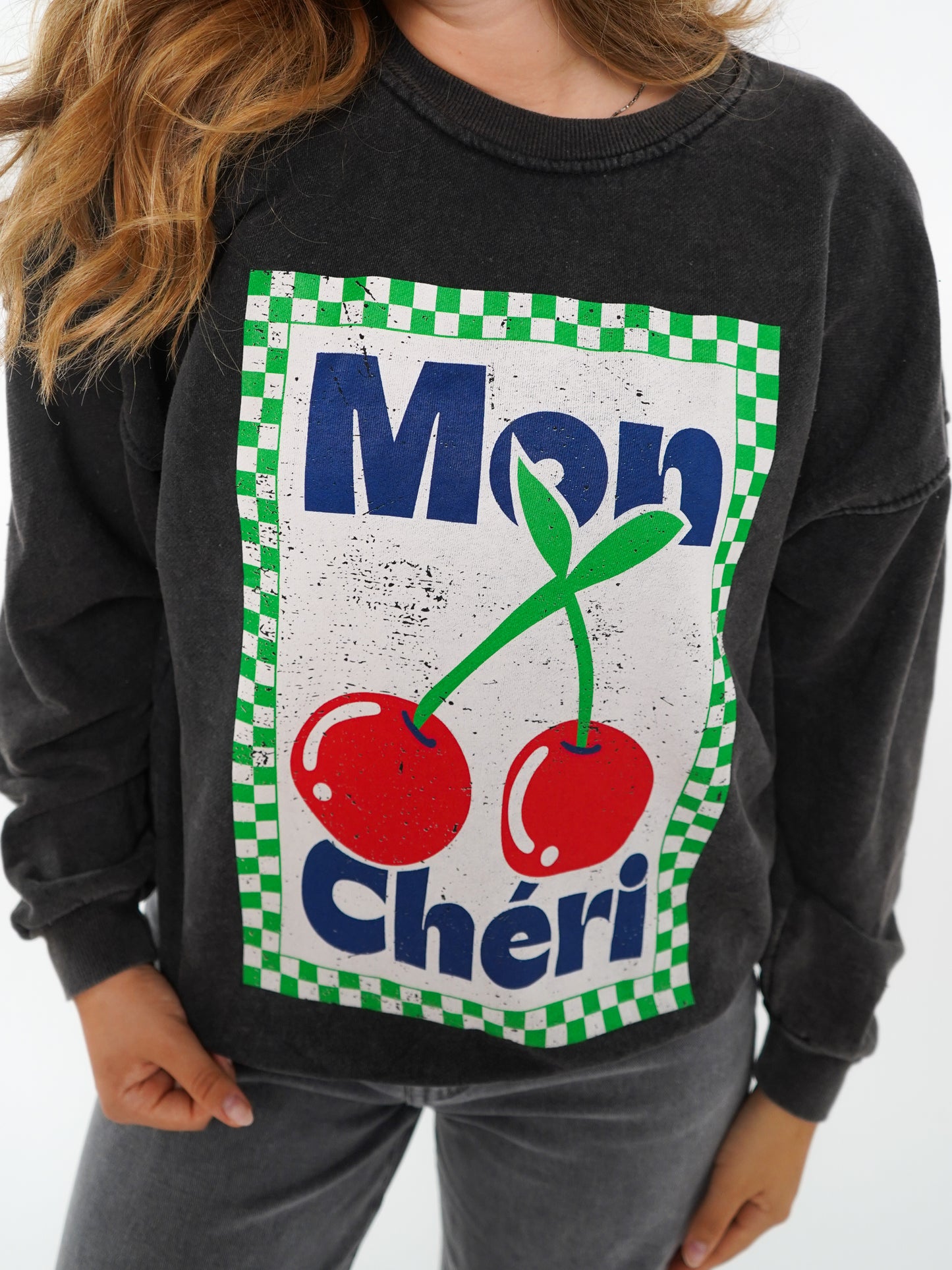 Mon Chéri Summer Sweatshirt - Washed Schwarz