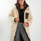 Two in One Winterjacke -  Schwarz/Creme