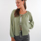 Musselin Bow Cardigan Mila - Khaki