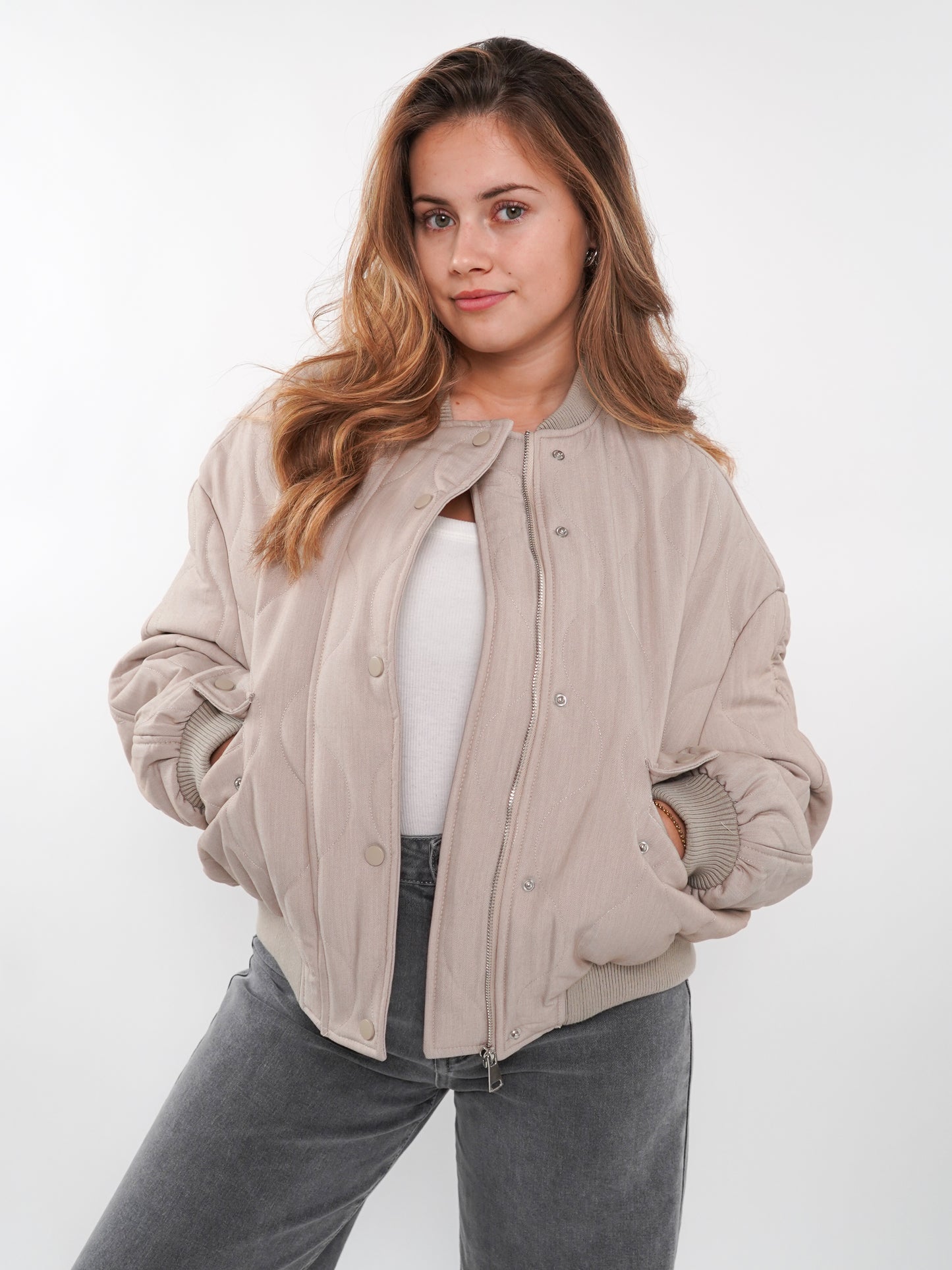 ZWEITELIEBE 882 Bomberjacke Cold Days - Beige - vom Umtausch ausgeschlossen -