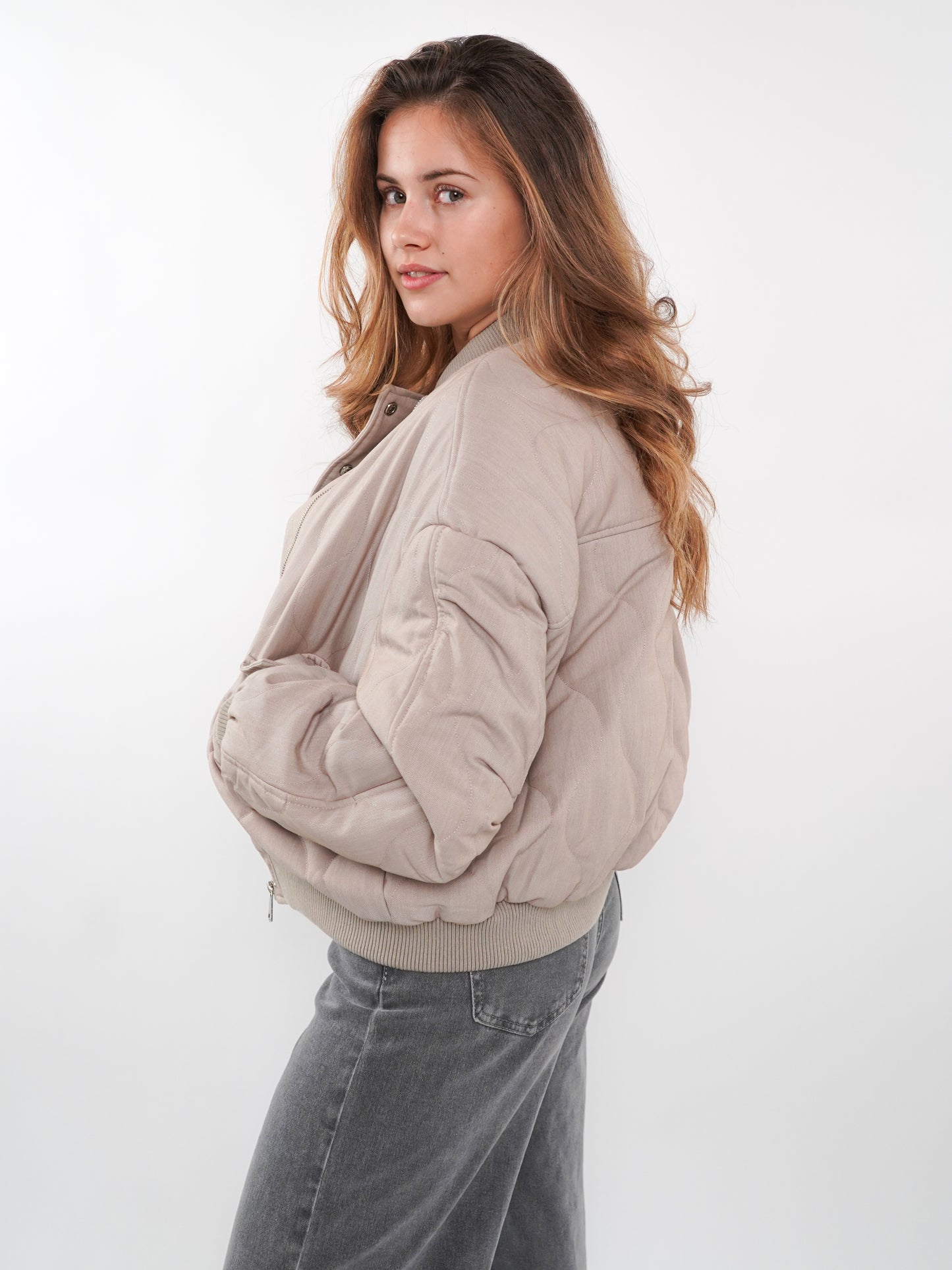 ZWEITELIEBE 882 Bomberjacke Cold Days - Beige - vom Umtausch ausgeschlossen -