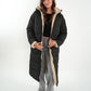 Two in One Winterjacke -  Schwarz/Creme