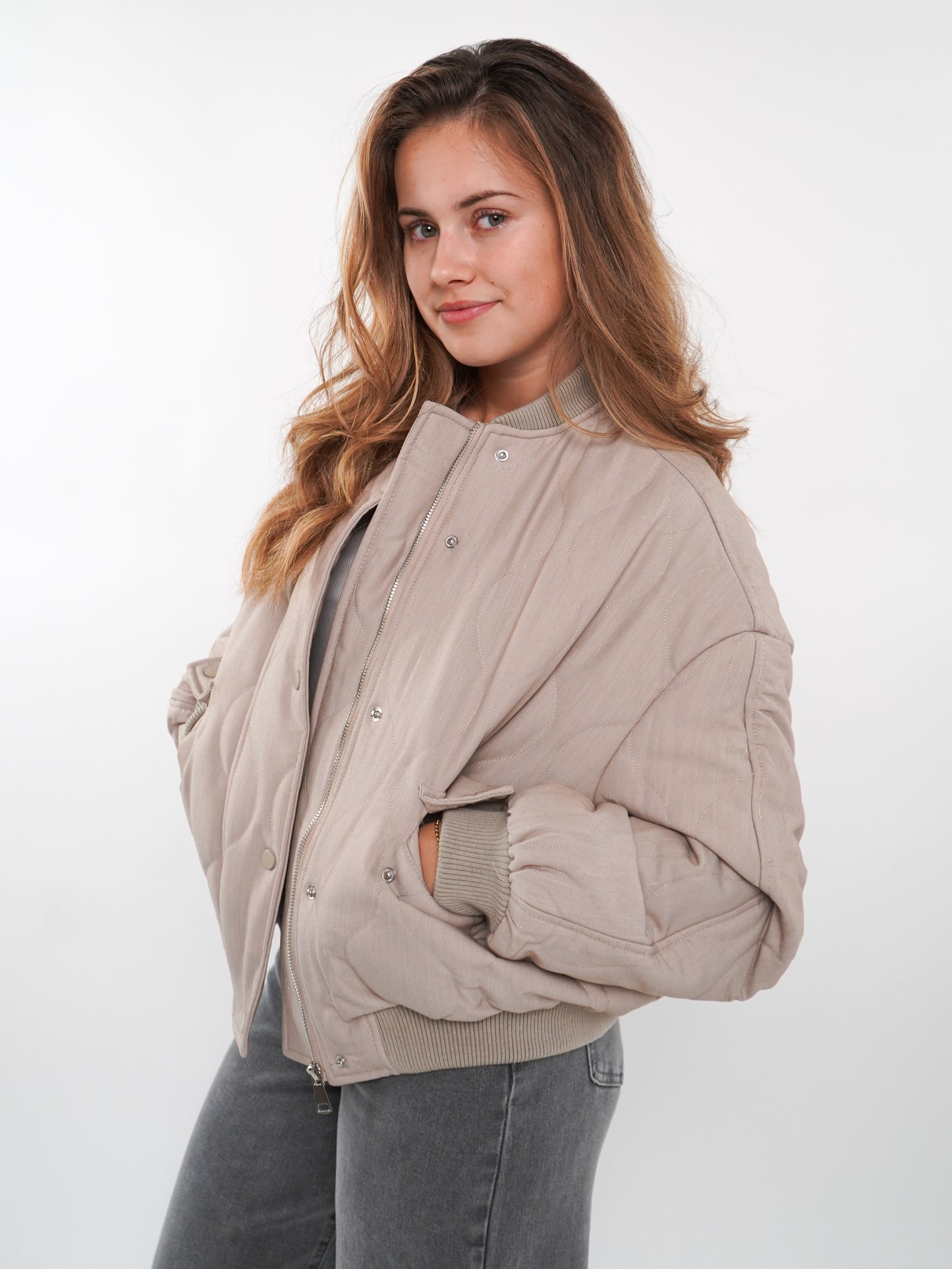 ZWEITELIBE 831 Bomberjacke Cold Days - Beige- Vom Umtausch ausgeschlossen