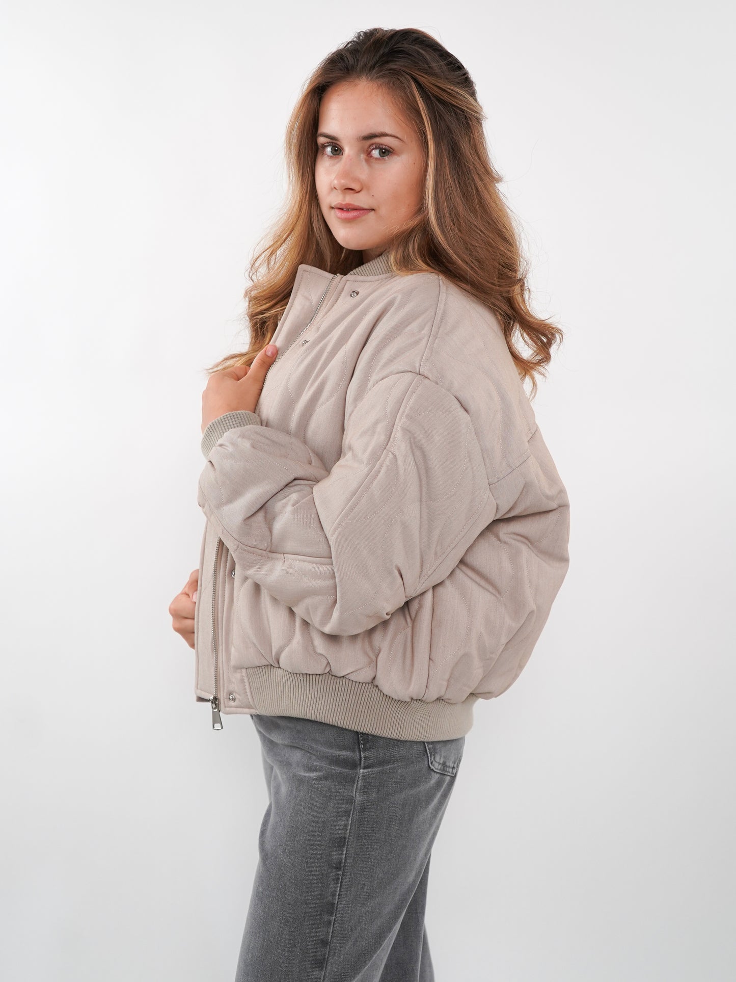 ZWEITELIEBE 882 Bomberjacke Cold Days - Beige - vom Umtausch ausgeschlossen -