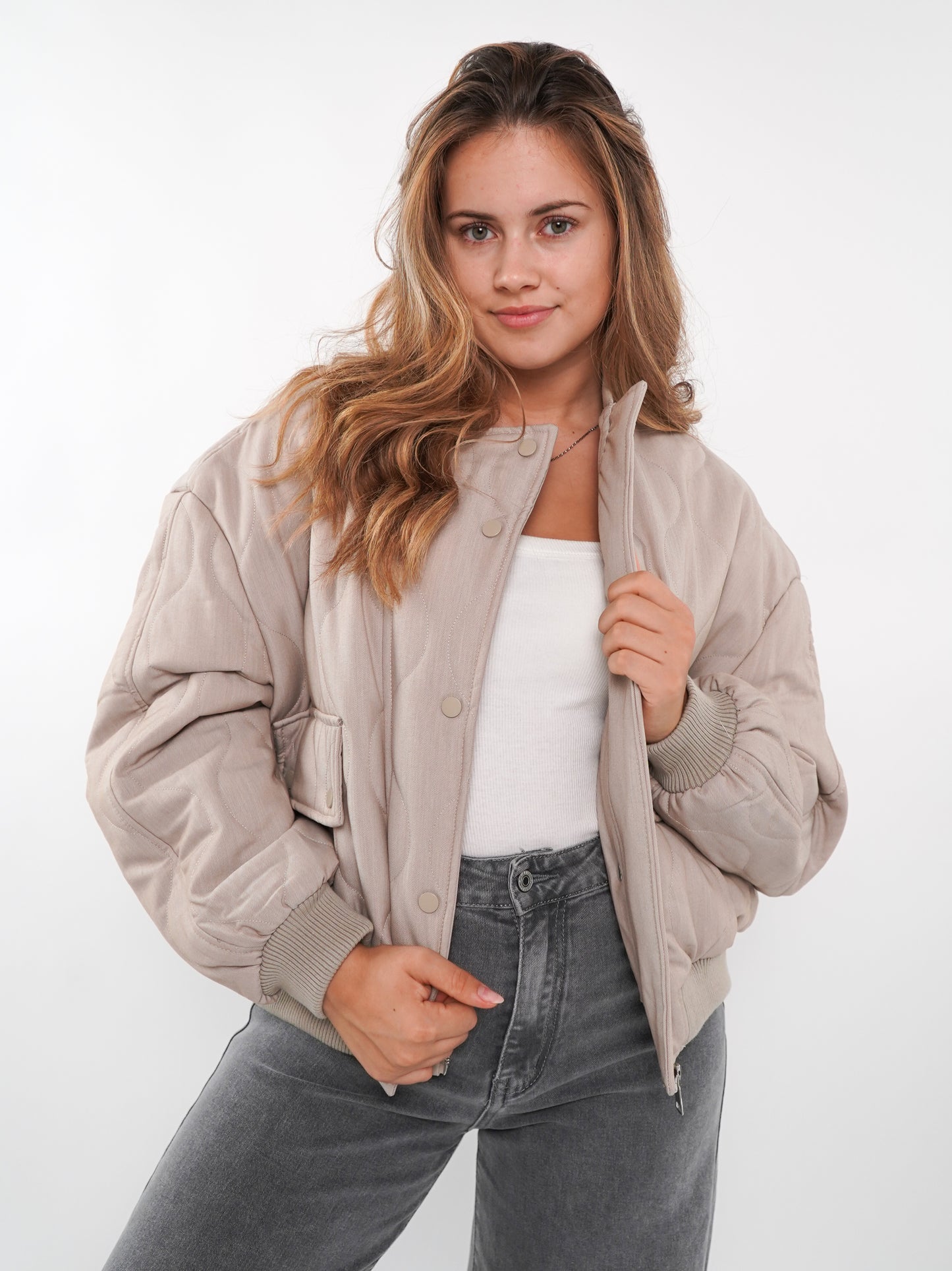 ZWEITELIBE 831 Bomberjacke Cold Days - Beige- Vom Umtausch ausgeschlossen