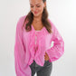 Bow Cardigan langarm - Pink