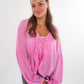 Bow Cardigan langarm - Pink