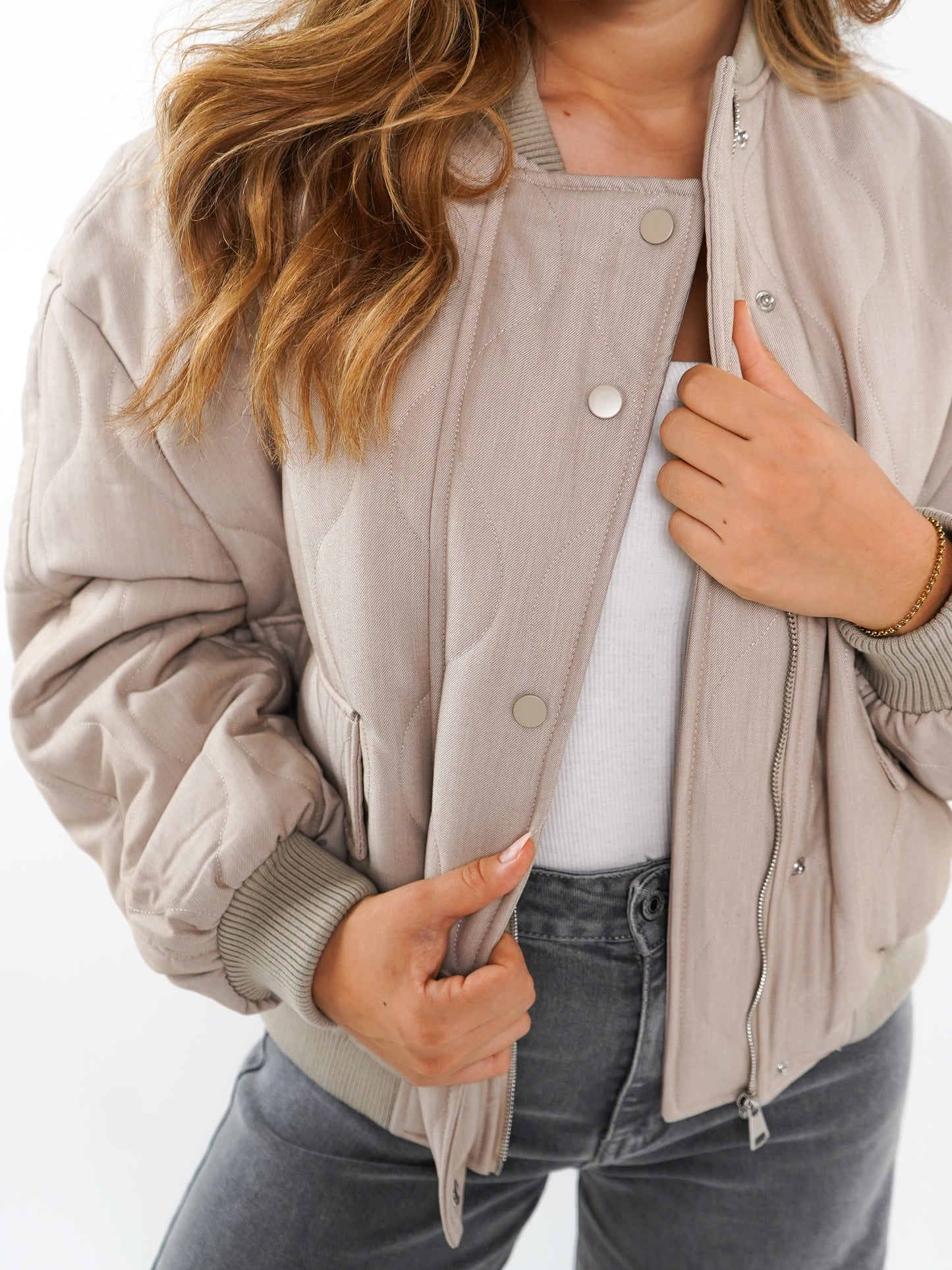 ZWEITELIEBE 882 Bomberjacke Cold Days - Beige - vom Umtausch ausgeschlossen -