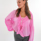 Bow Cardigan langarm - Pink