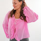 Bow Cardigan langarm - Pink