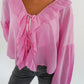 Bow Cardigan langarm - Pink