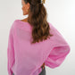 Bow Cardigan langarm - Pink