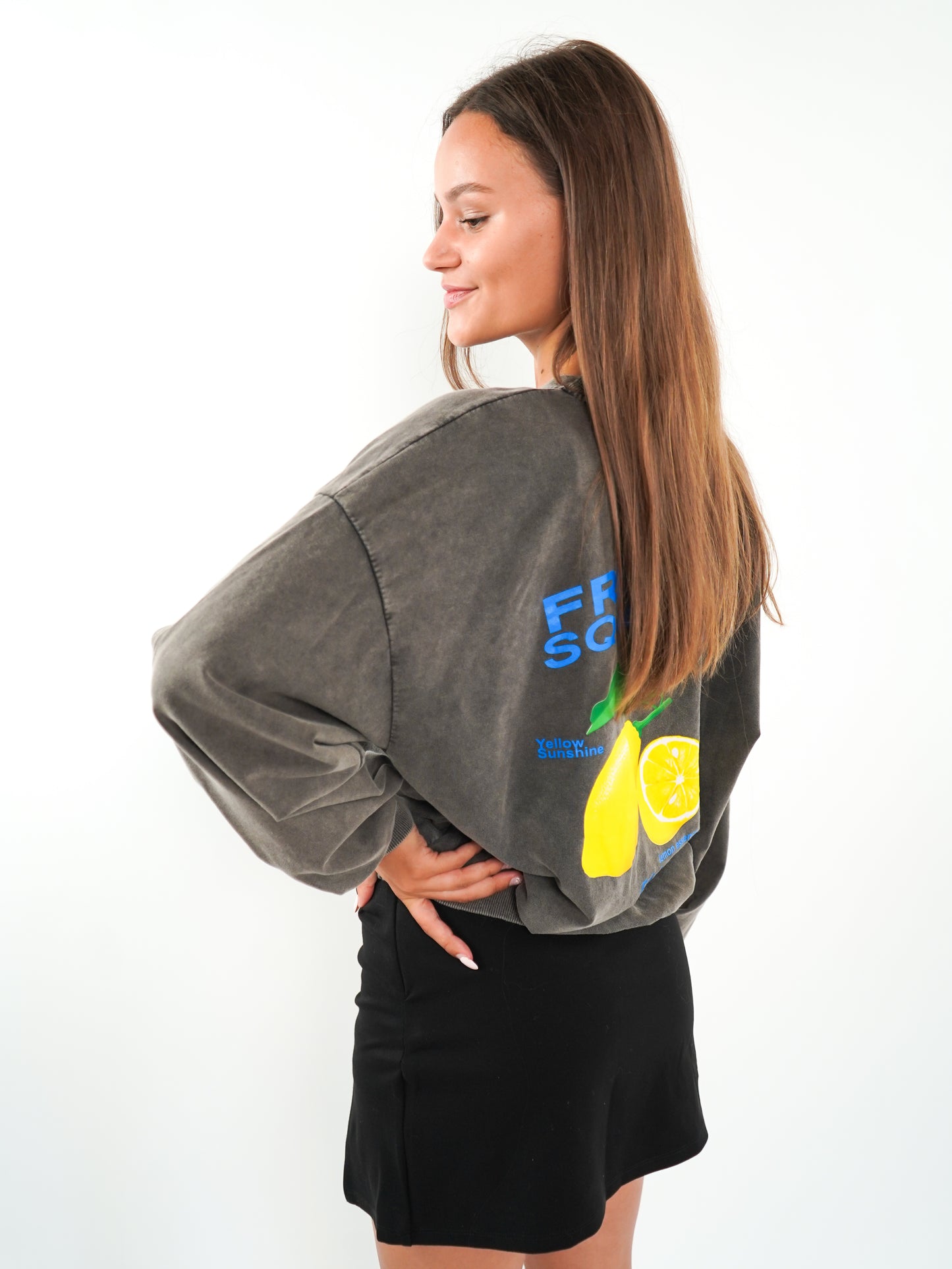 Freshly Squeezed Summer Sweatshirt - Washed Schwarz