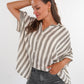 Musselinshirt Mara Stripes - Creme/Grau