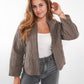 Musselin Steppjacke Valerie - Braun mit Grau